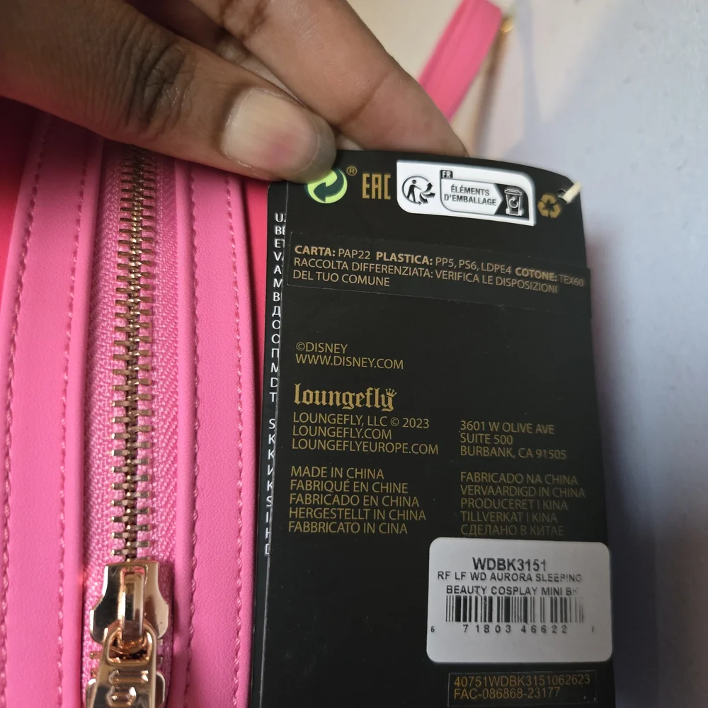 Loungefly Pink Aurora Mini Backpack - Picture 4 of 6